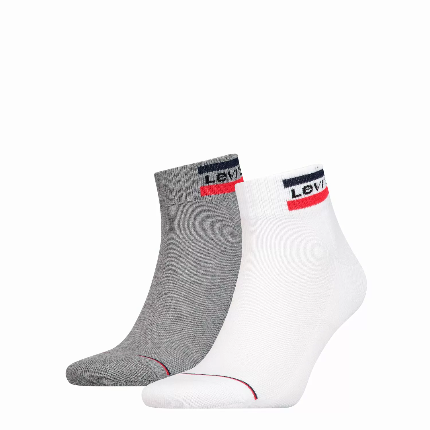 Levi´s ® Sportswear Logo Mid Socken 2 Paare EU 43-46 Mid Grey / Black günstig online kaufen