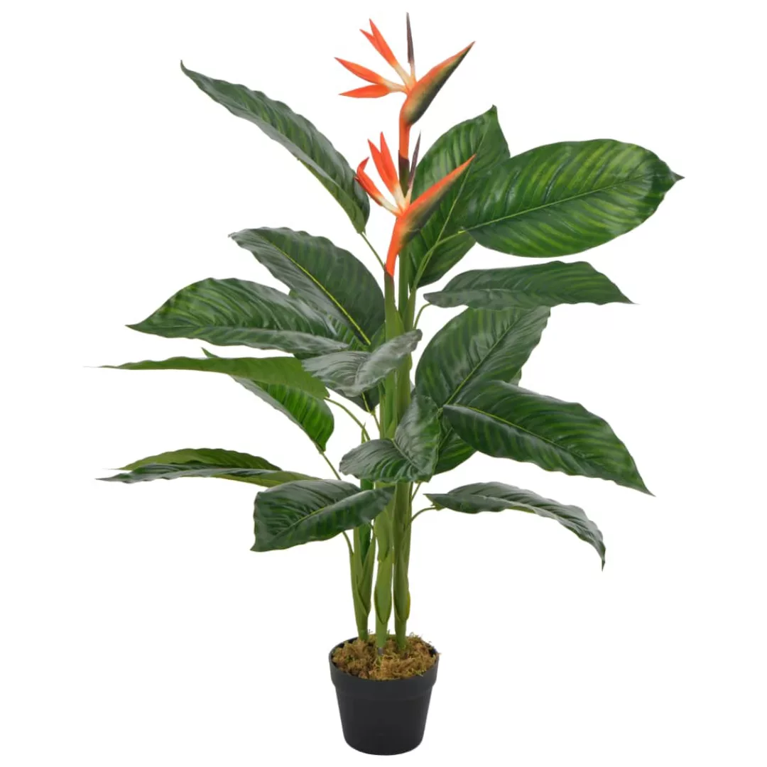 Künstliche Pflanze Strelitzia Mit Topf Rot 100 Cm günstig online kaufen