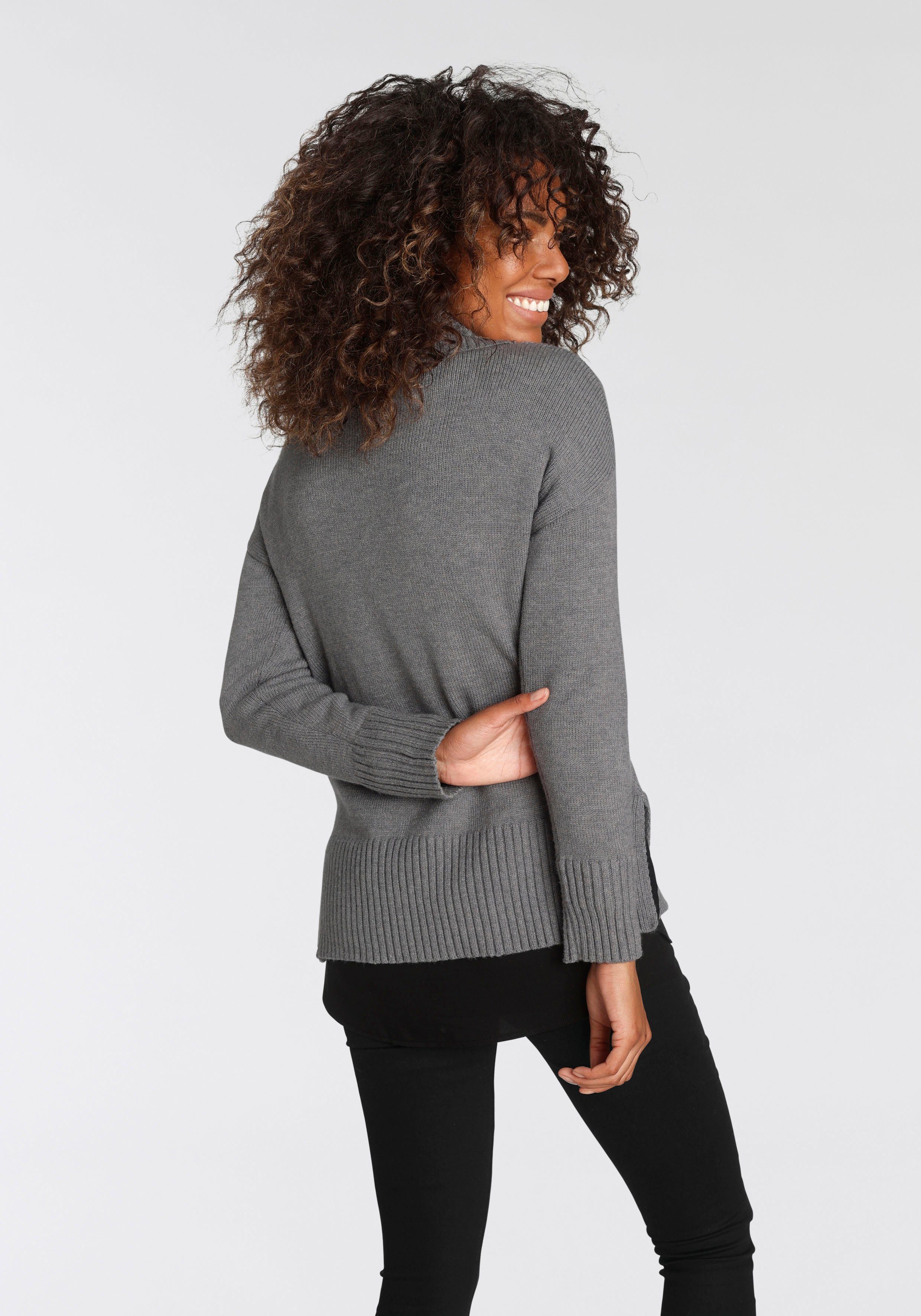 Tamaris Rollkragenpullover mit Rippdetails günstig online kaufen