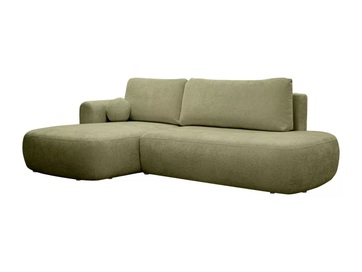 Ecksofa mit Schlaffunktion - Ecke links - Strukturstoff - Khaki - BROCARO v günstig online kaufen