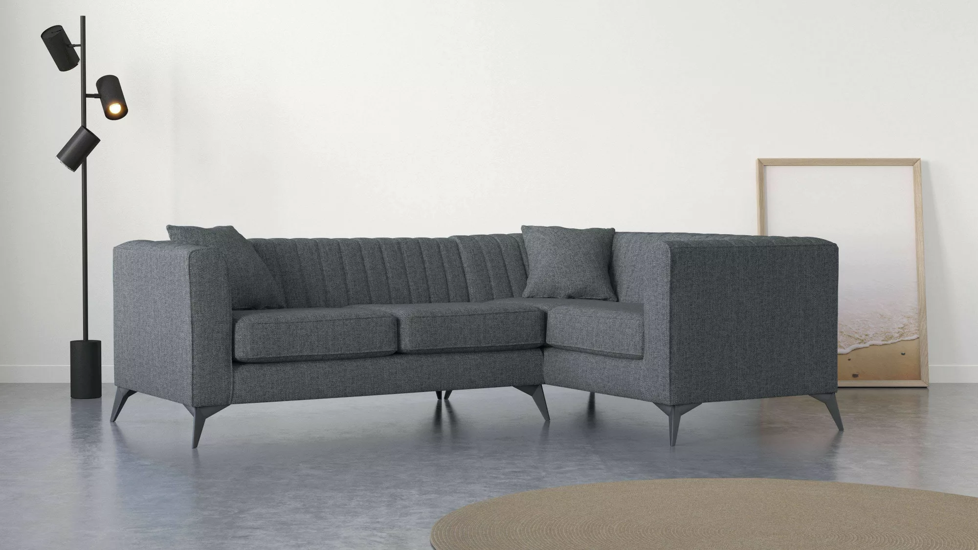 Places of Style Ecksofa »MATTHEW B/T/H: 240/167/74 cm«, L-Form, Steppung im günstig online kaufen