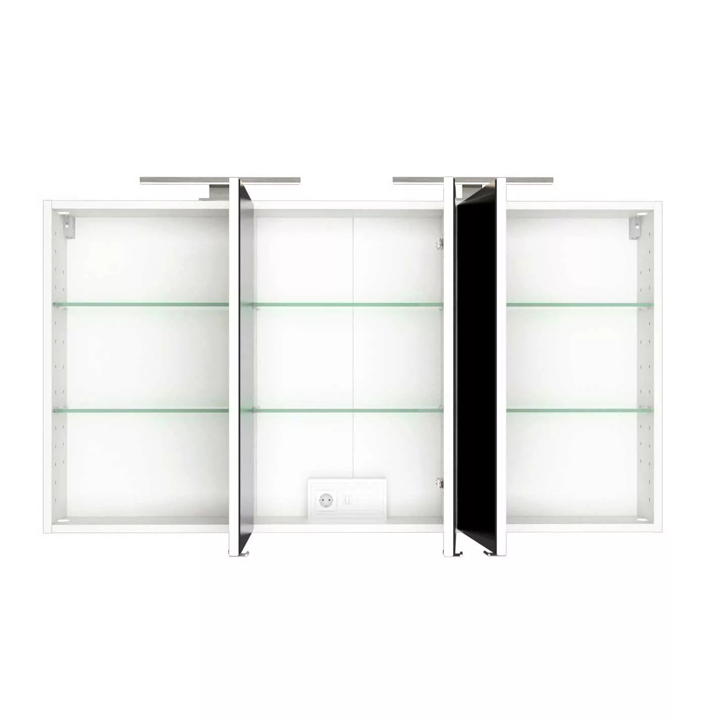 3 türiger Badezimmer Spiegelschrank in Weiß 120 cm breit günstig online kaufen
