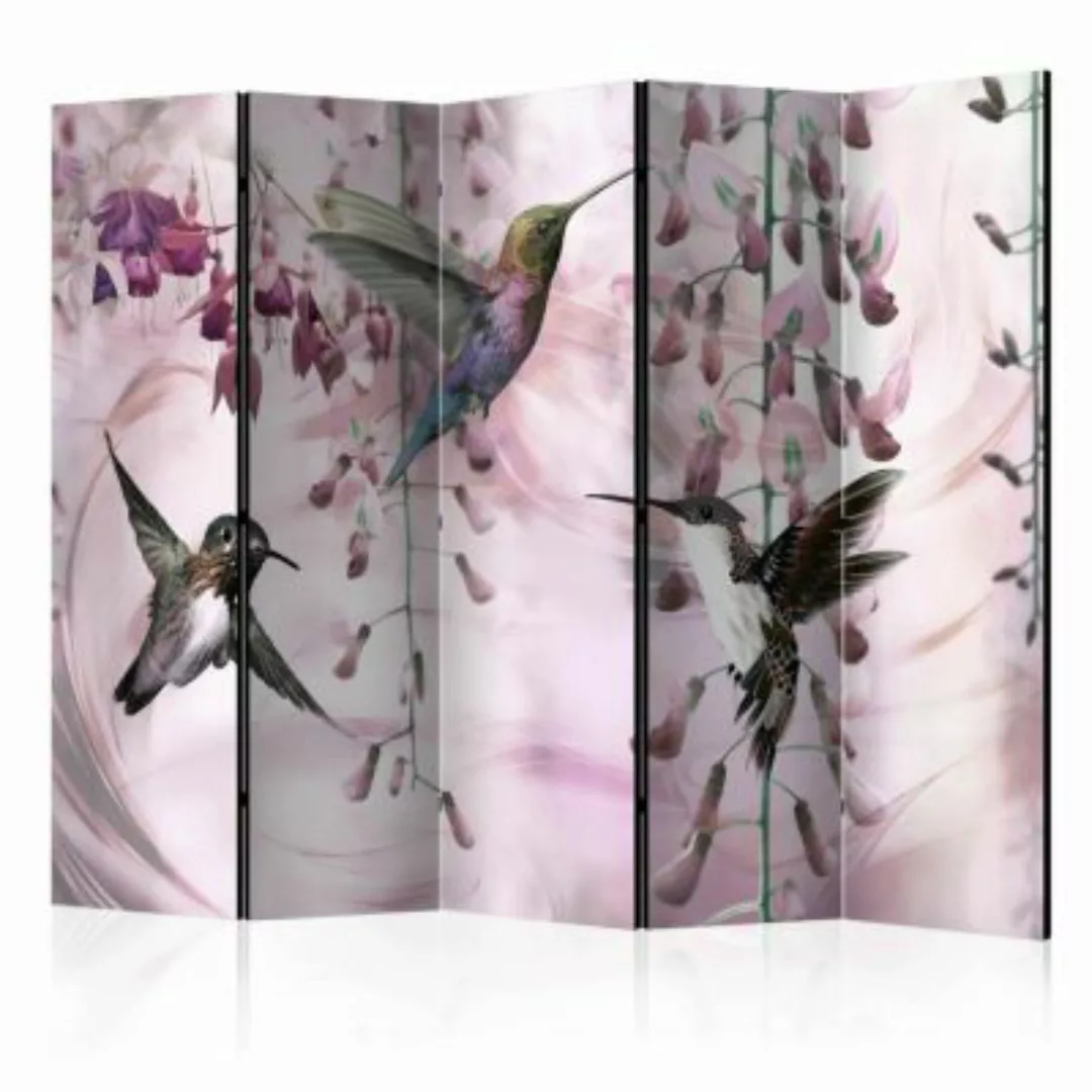 artgeist Paravent Flying Hummingbirds (Pink) II [Room Dividers] mehrfarbig günstig online kaufen