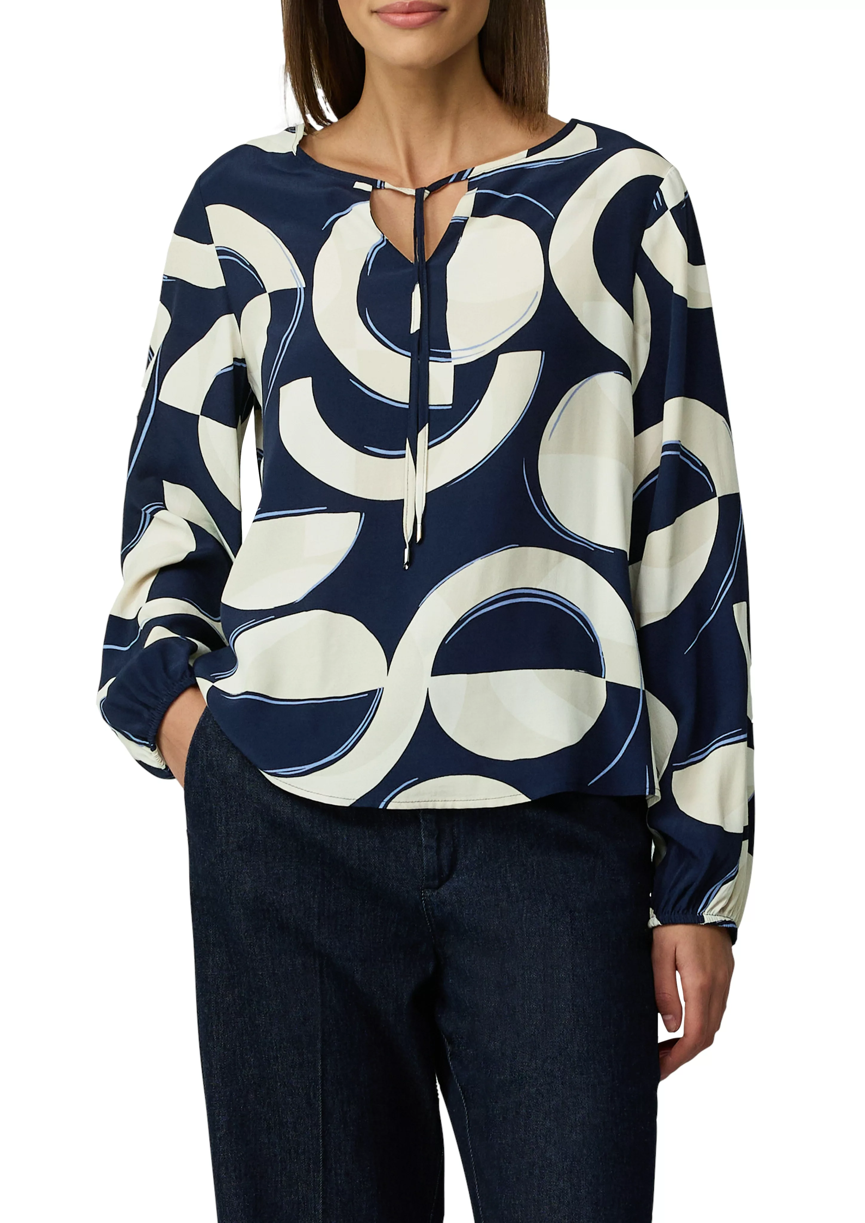 s.Oliver BLACK LABEL Langarmbluse, mit All-Over Print günstig online kaufen