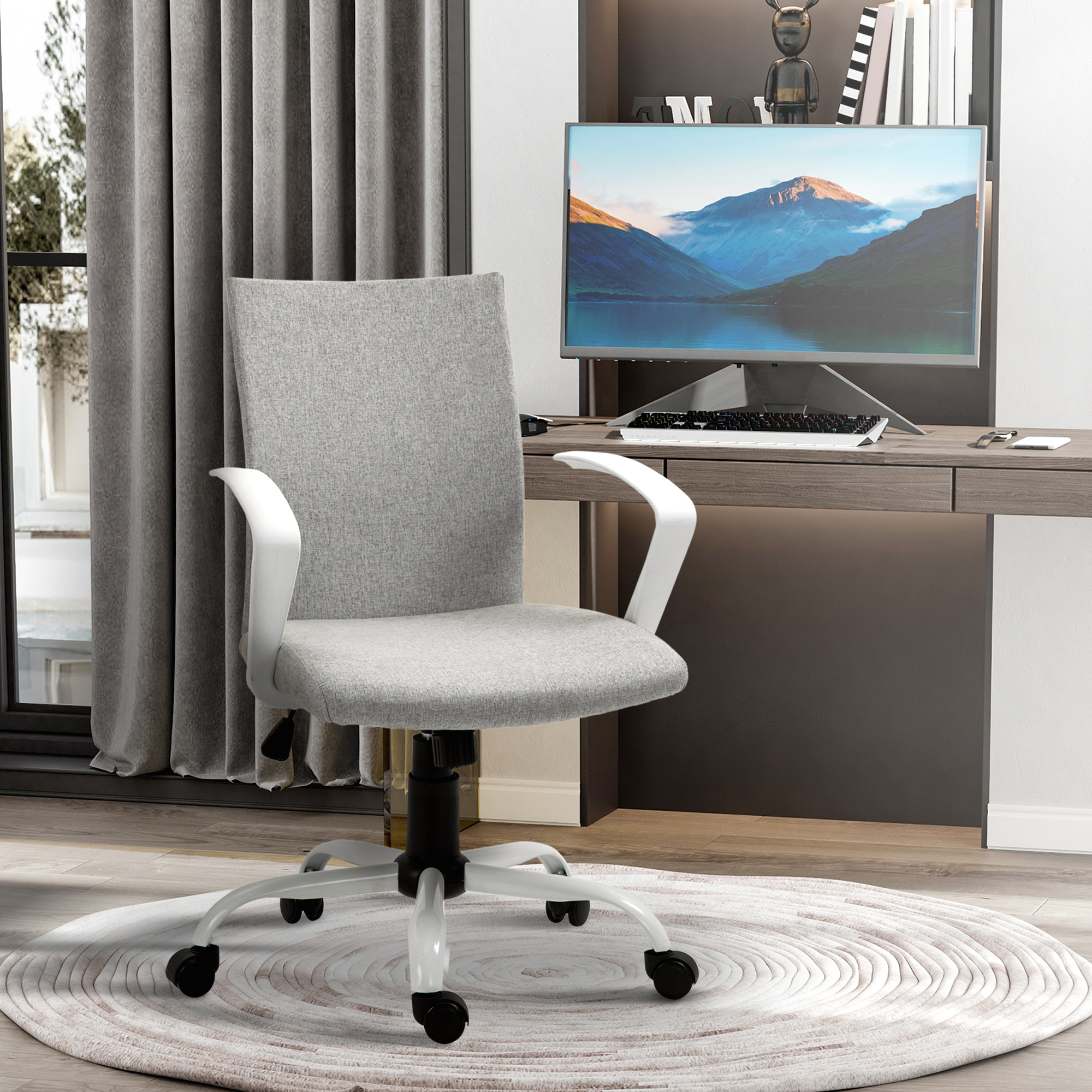 Vinsetto ergonomischer Bürostuhl höhenverstellbar mit Wippenfunktion 360° d günstig online kaufen