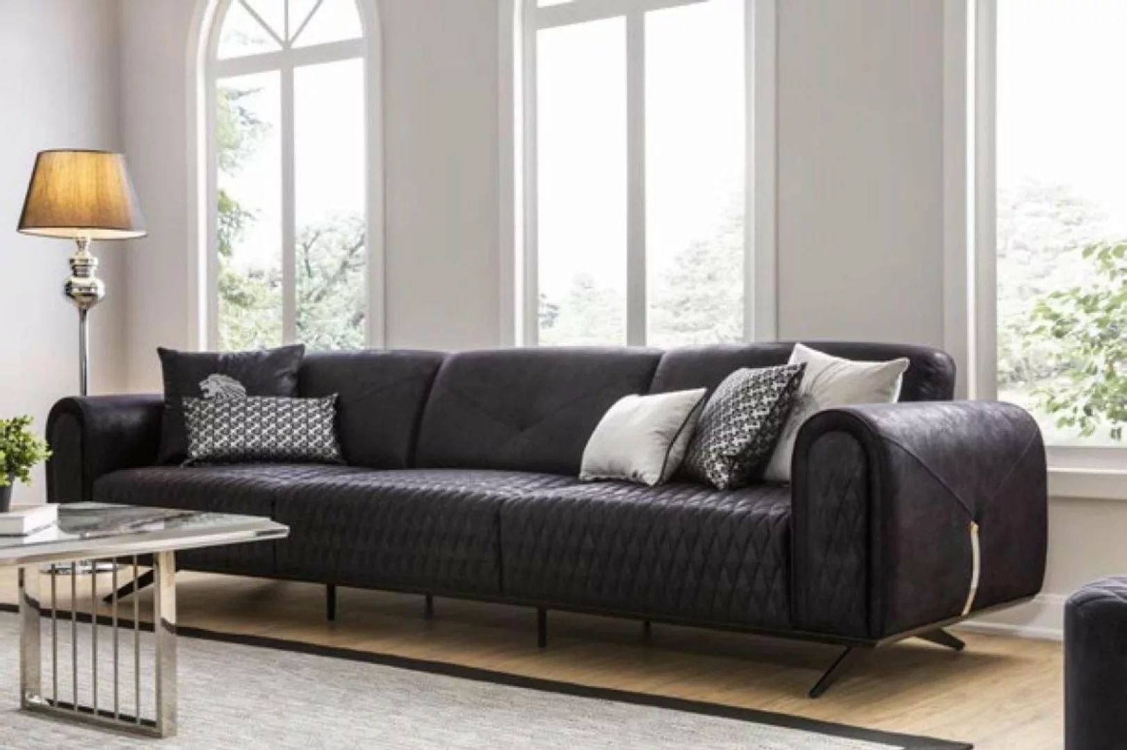 Xlmoebel Sofa Hochwertiges Viersitzer-Sofa aus Leder im modernen Design für günstig online kaufen