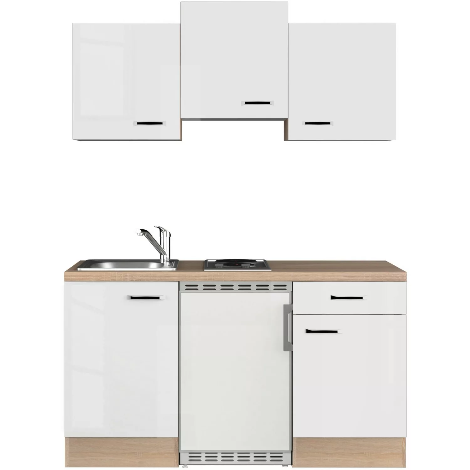 Flex-Well Küche "Florenz", Breite 150,5 cm, mit Unterbau-Kühlschrank, Kochf günstig online kaufen