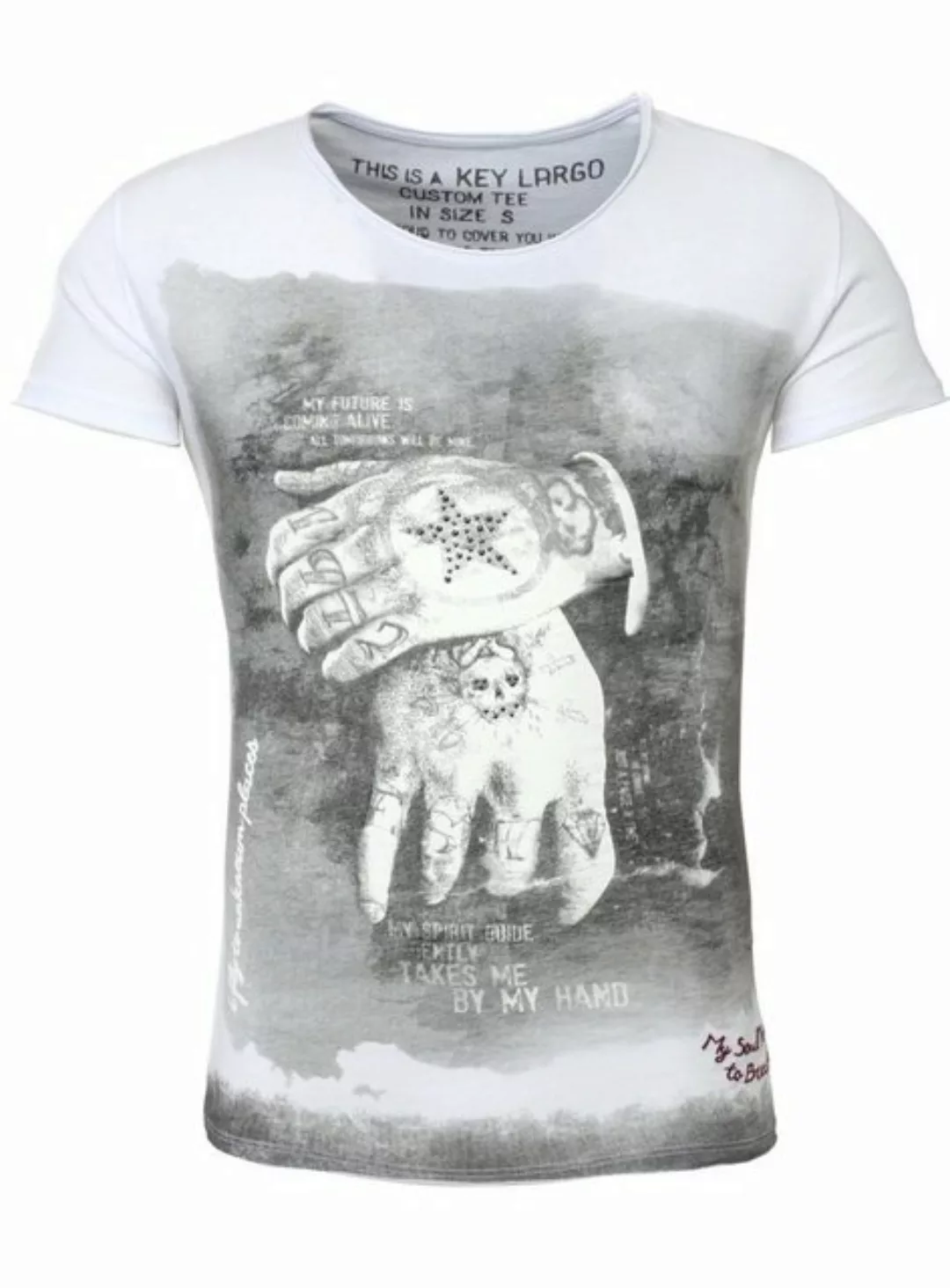 Key Largo T-Shirt T-Shirt Alive Tattoo Hand Print Motiv vintage Look MT0008 günstig online kaufen