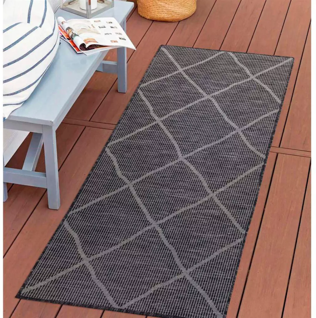 Carpet City Teppich »PALM3075«, rechteckig, 5 mm Höhe, Wetterfest & UV-best günstig online kaufen