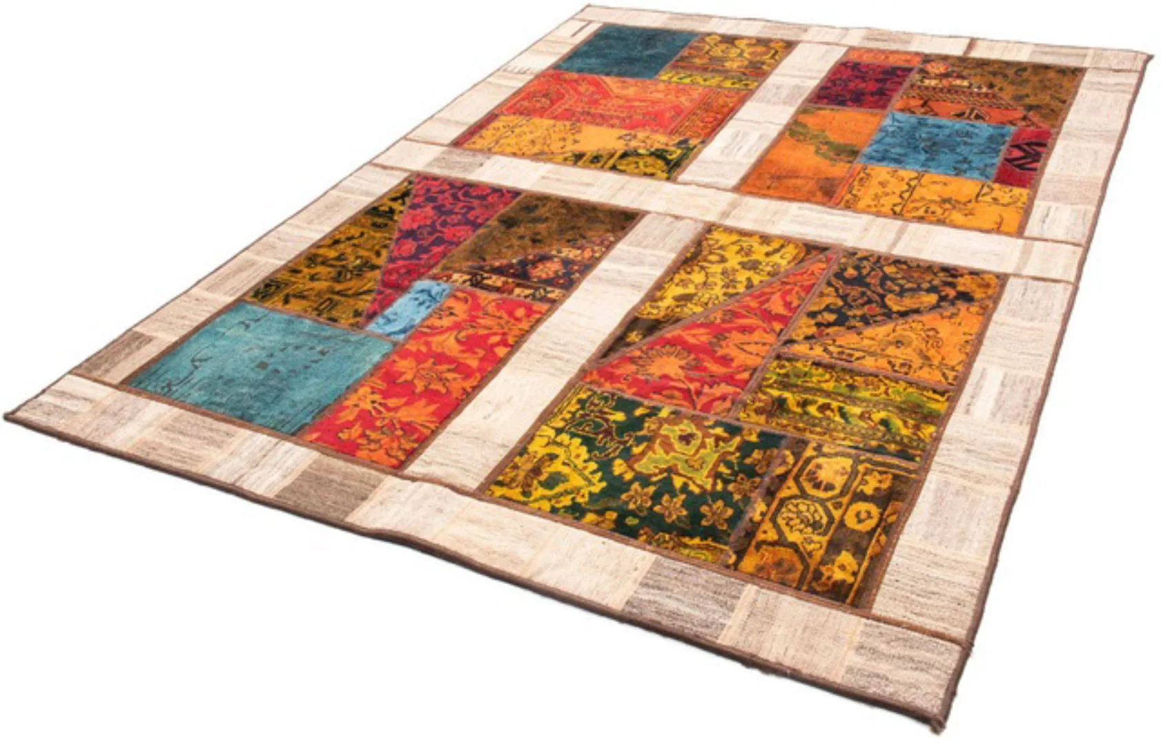 morgenland Teppich »Patchwork - 221 x 161 cm - mehrfarbig«, rechteckig, 7 m günstig online kaufen