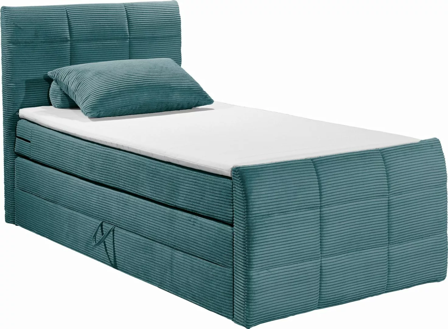 ED EXCITING DESIGN Boxspringbett "Bolivia", harte Seite mit Kokosmatte, wei günstig online kaufen