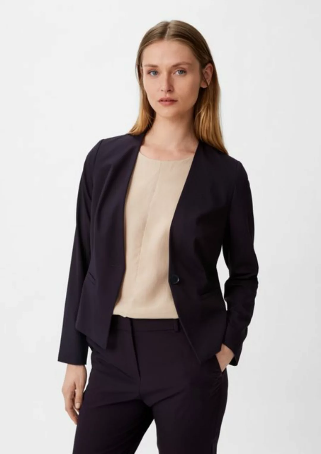 Comma Blusenblazer Blazer aus Viskosemix günstig online kaufen