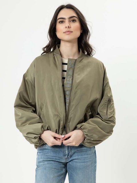 Herrlicher Bomberjacke Yayana Jacket Nylon Geraffter Saum mit bronzefarbene günstig online kaufen