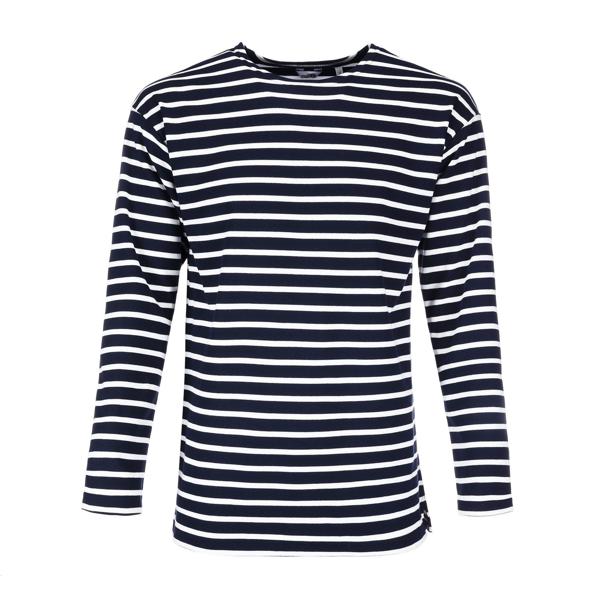 modAS Langarmshirt Herren Shirt Bretonisches Streifenshirt günstig online kaufen