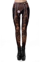 Leggings mit Steampunk-Print günstig online kaufen