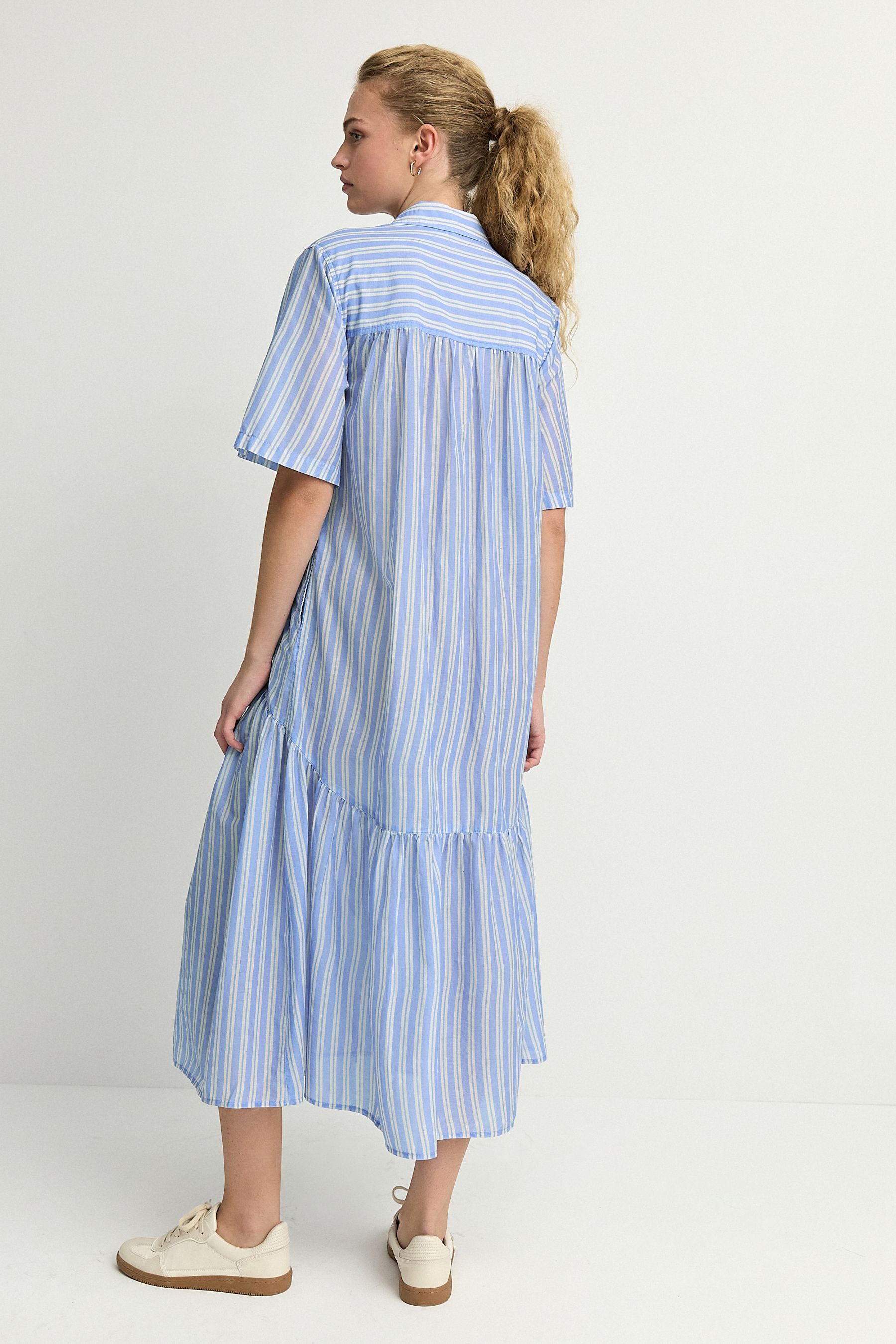 Next Maxikleid Kurzarm-Maxikleid aus Baumwolle mit günstig online kaufen