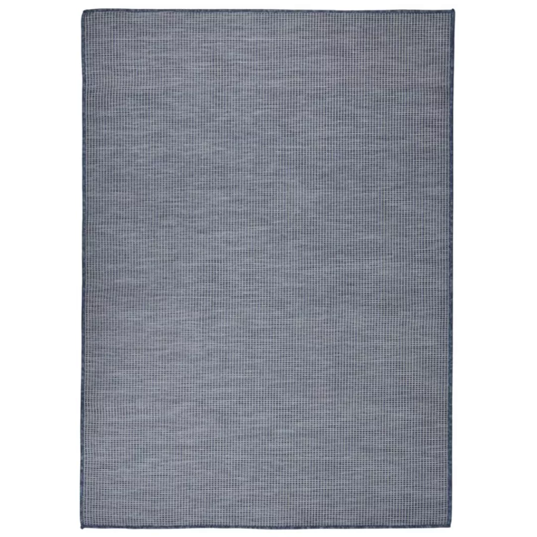 Vidaxl Outdoor-teppich Flachgewebe 200x280 Cm Blau günstig online kaufen