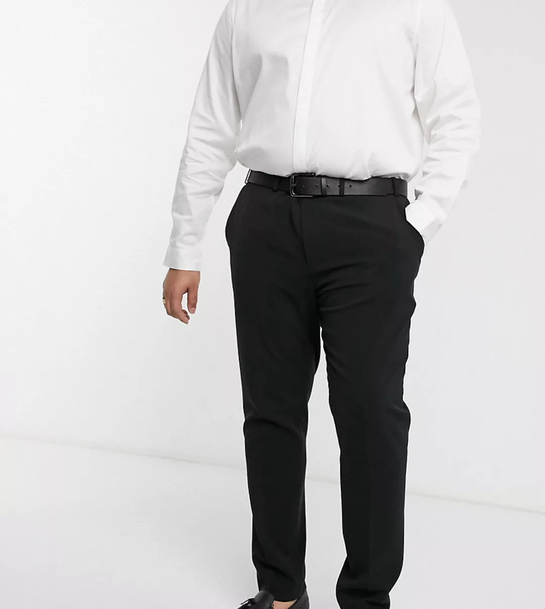 ASOS DESIGN Plus – Superenge elegante Hose in Schwarz günstig online kaufen
