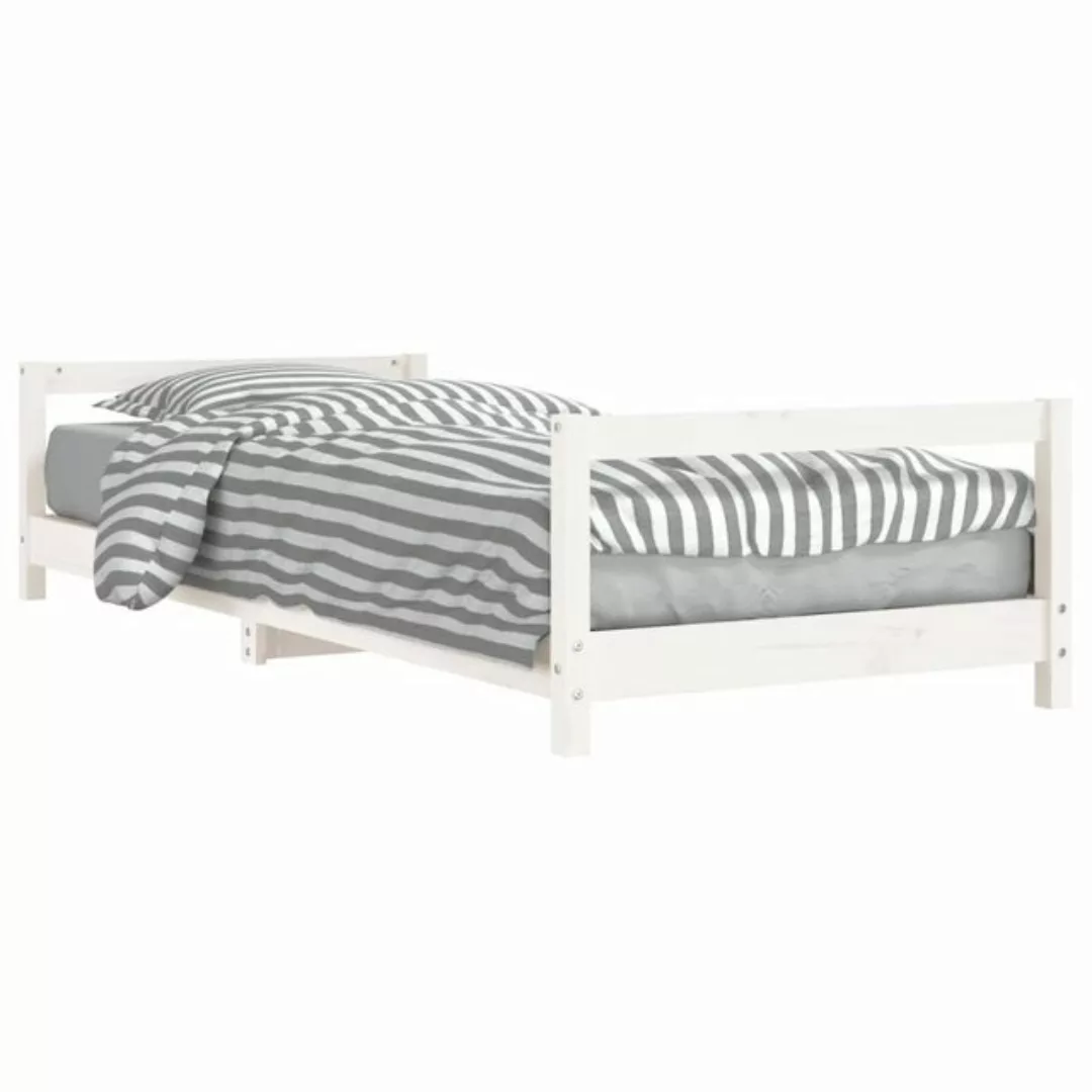 vidaXL Kinderbett Kinderbett Weiß 90x190 cm Massivholz Kiefer günstig online kaufen