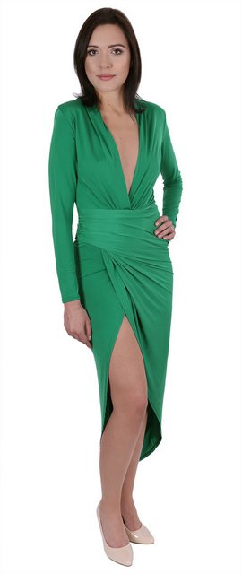 Sarcia.eu Maxikleid Grünes Kleid mit Schlitz JOHN ZACK S günstig online kaufen