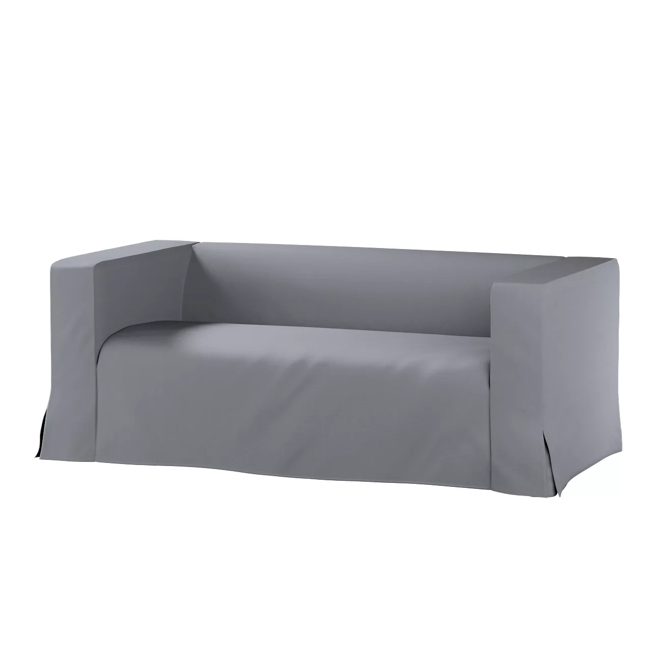 Bezug für Klippan 2-Sitzer Sofa, lang mit Kellerfalte, silbergrau, Klippan günstig online kaufen