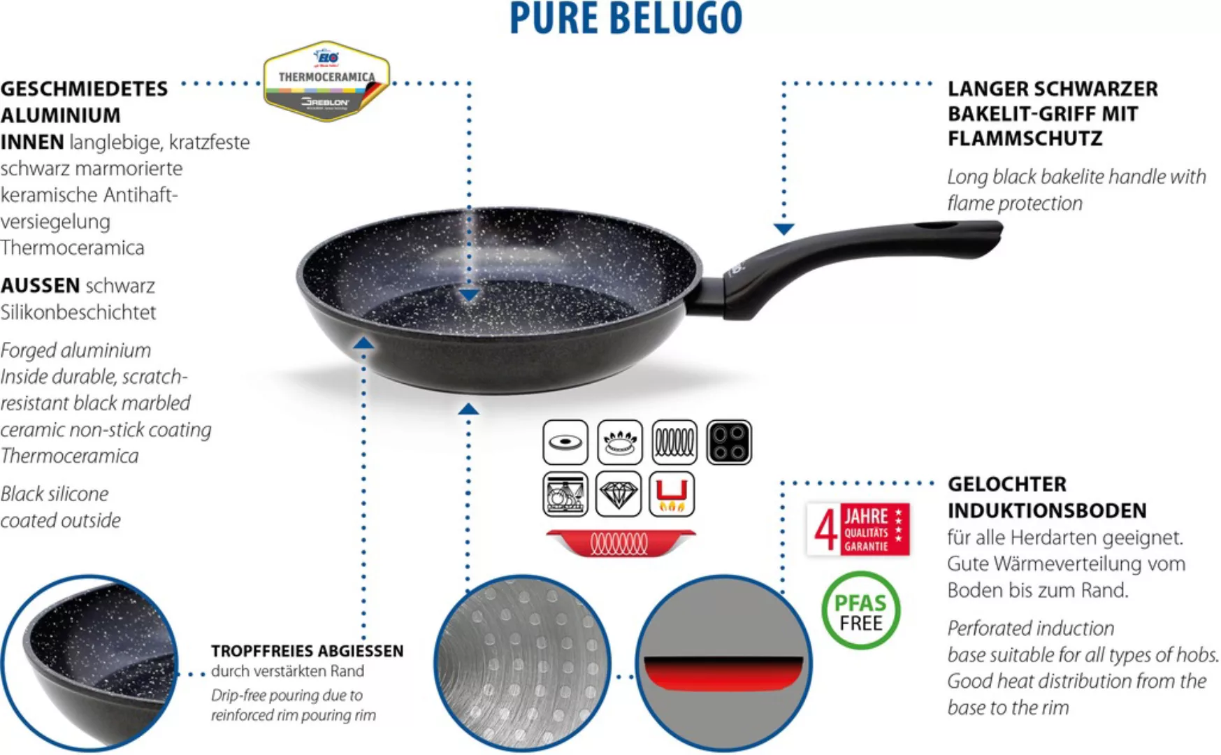 Elo Bratpfanne »Pure Belugo«, Aluminium, (1 tlg.) günstig online kaufen