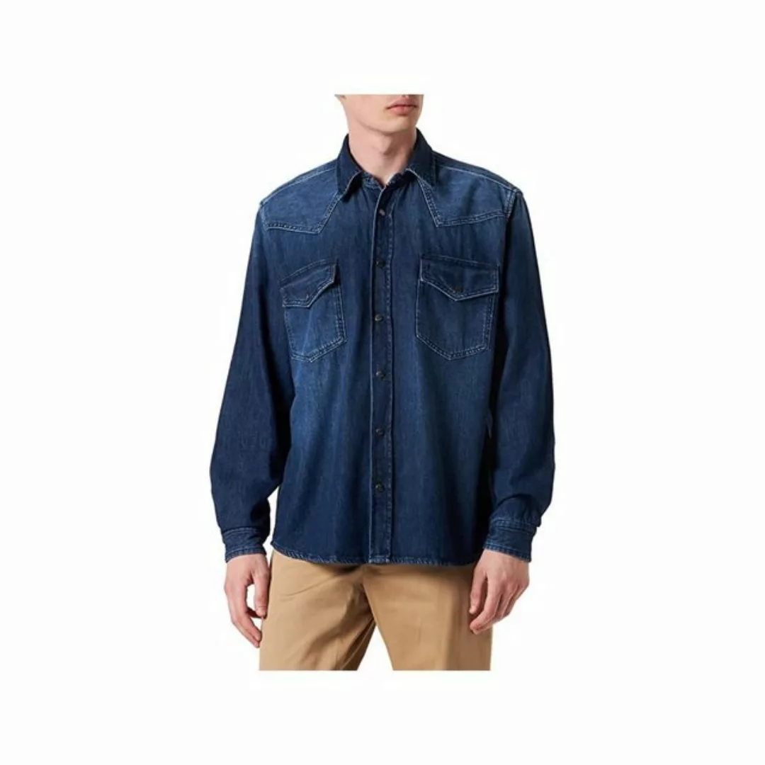 HUGO Langarmhemd dunkel-blau (1-tlg) günstig online kaufen