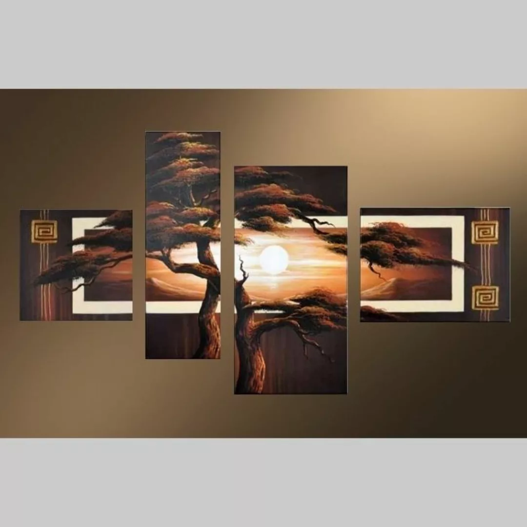 4 Leinwandbilder AFRIKA Baum (5) 120 x 70cm Handgemalt günstig online kaufen