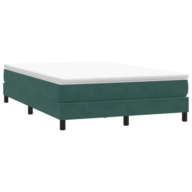 vidaXL Boxspringbett, Boxspringbett ohne Matratze Dunkelblau 140x210 cm Sam günstig online kaufen