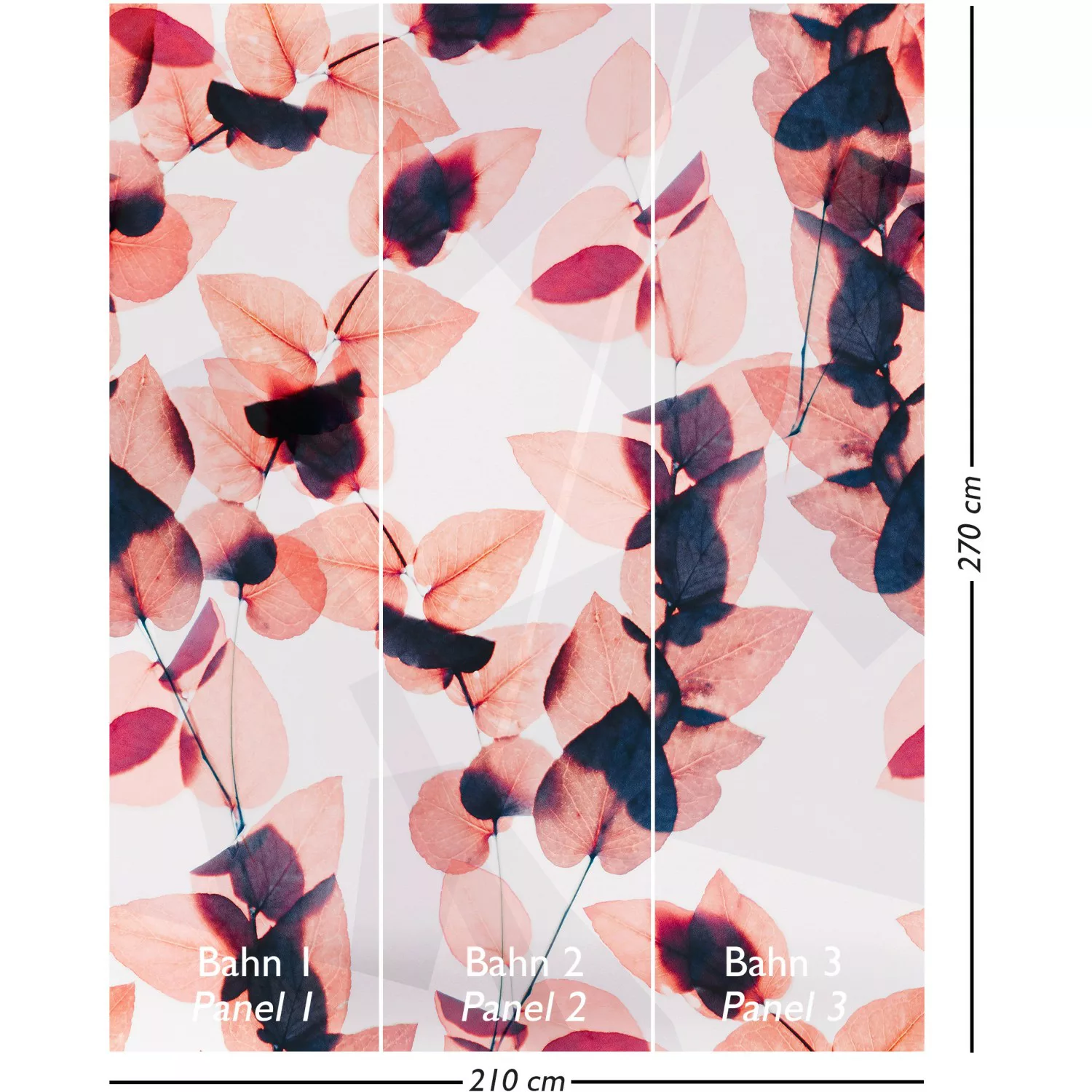 Tapetenmuster A4-Format Vliestapete Wandbild Fall Flowers Mehrfarbig FSC® günstig online kaufen