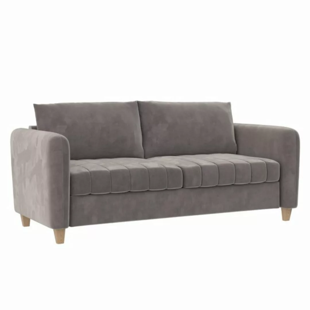 loft24 Sofa Coco, 3-Sitzer, Bezug in Samtoptik, Sitzhöhe 44 cm günstig online kaufen