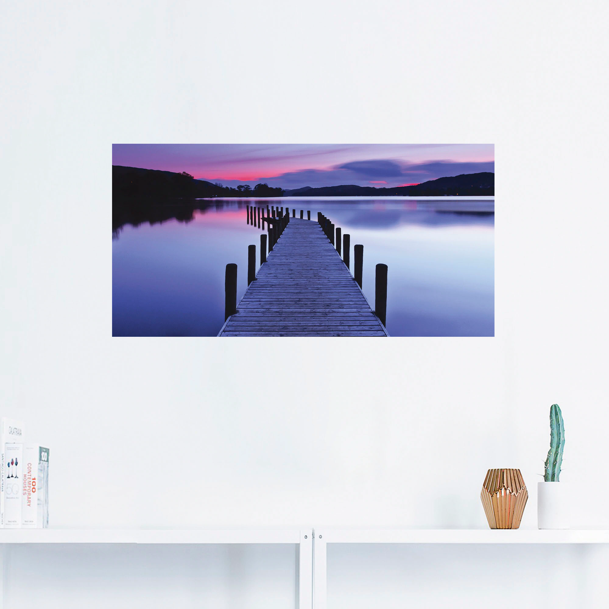 Artland Wandbild "Panorama Steg Coniston Water", Seebilder, (1 St.), als Le günstig online kaufen