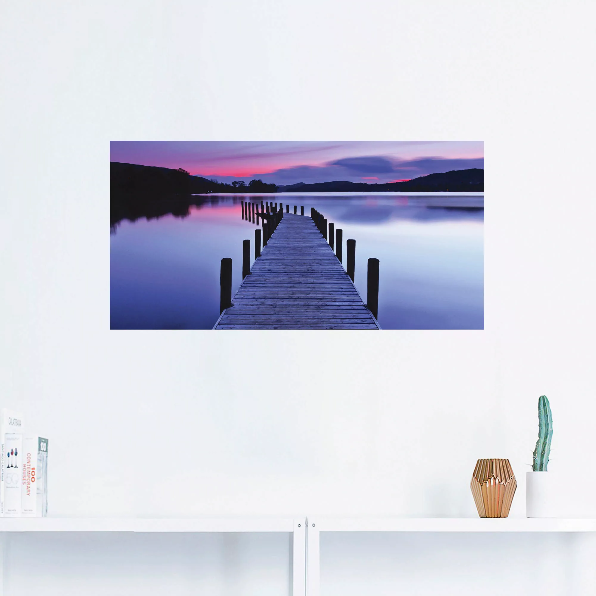 Artland Wandbild "Panorama Steg Coniston Water", Seebilder, (1 St.) günstig online kaufen