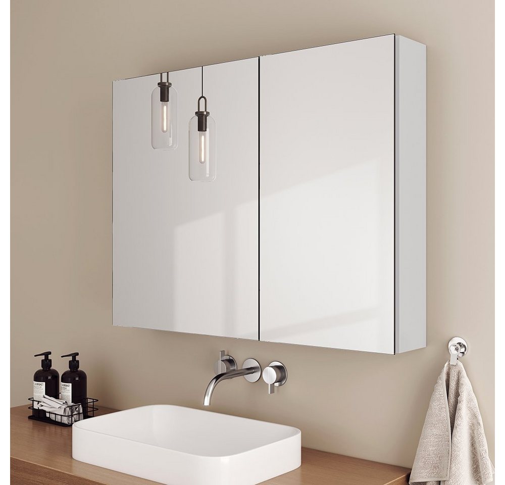 EMKE Spiegelschrank Badezimmerspiegelschrank Badspiegelschrank Verstellbare günstig online kaufen