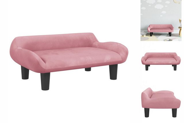 vidaXL Kindersofa Kindersofa Rosa 70x40x24 cm Samt Kindercouch Kindermöbel günstig online kaufen