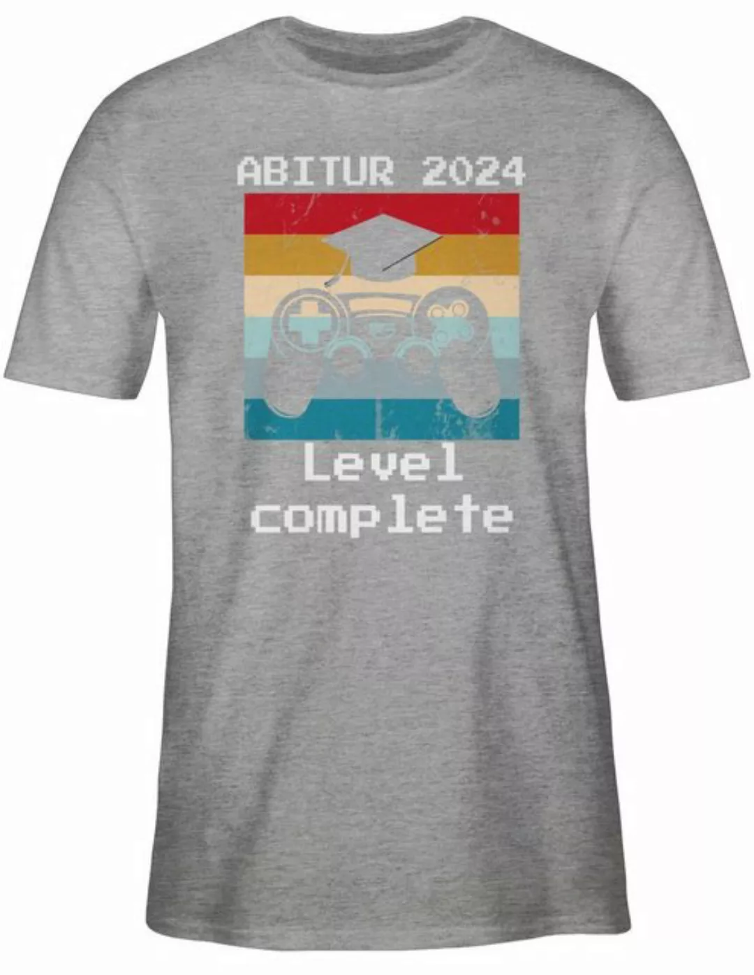 Shirtracer T-Shirt Abitur 2024 Level Complete Vintage Abitur & Abschluss 20 günstig online kaufen