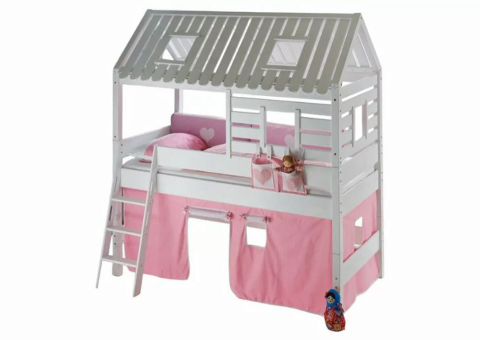 58 aufm Kessel Bettgestell Spielbett Giana 210x110x222 Hochbett Massivholz günstig online kaufen