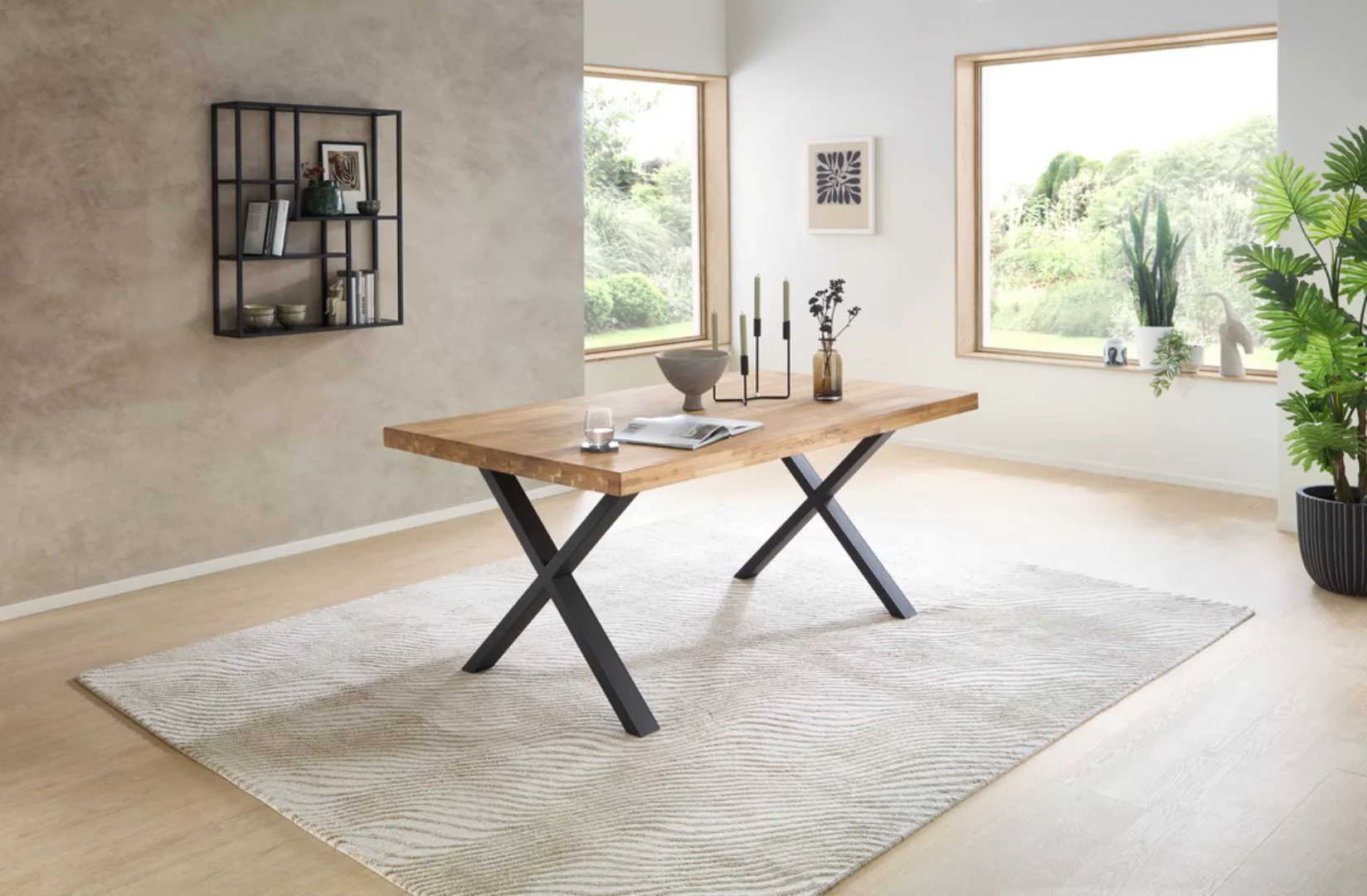Stolkom Esstisch "Chris Esszimmertisch Eiche Massivholz, BxHxT 110x47x70 cm günstig online kaufen