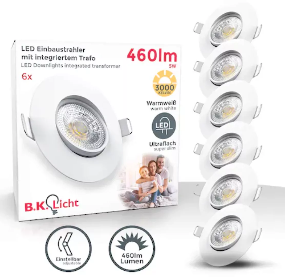 B.K.Licht LED Einbauleuchte, Einbauspots, schwenkbar, IP23, ultra-flach, De günstig online kaufen