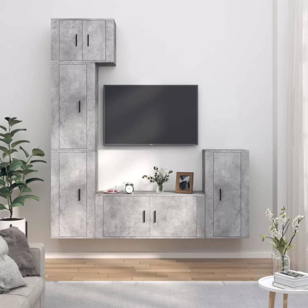 Vidaxl 5-tlg. Tv-schrank-set Betongrau Holzwerkstoff günstig online kaufen