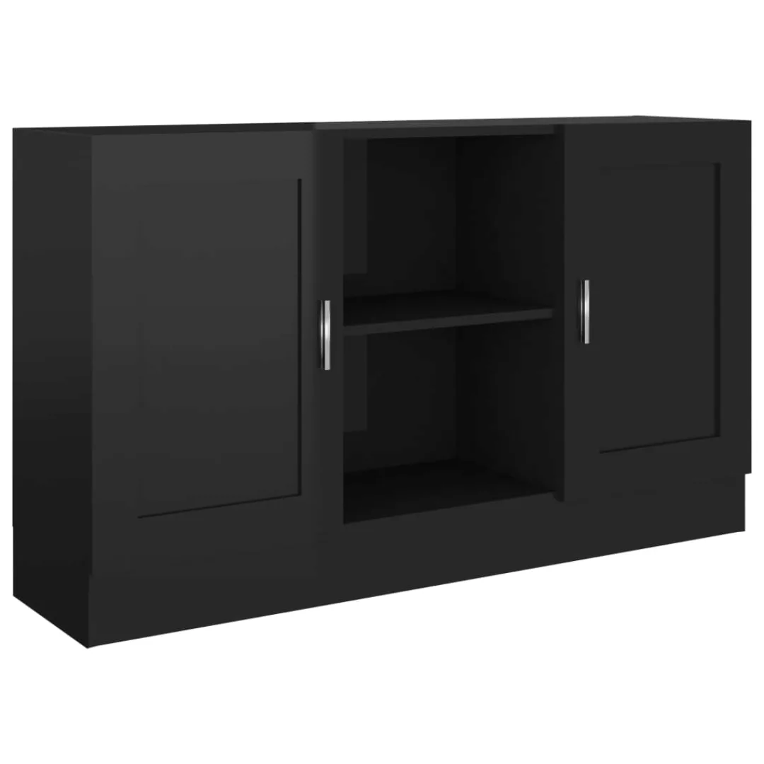 Sideboard Hochglanz-schwarz 120x30,5x70 Cm Spanplatte günstig online kaufen