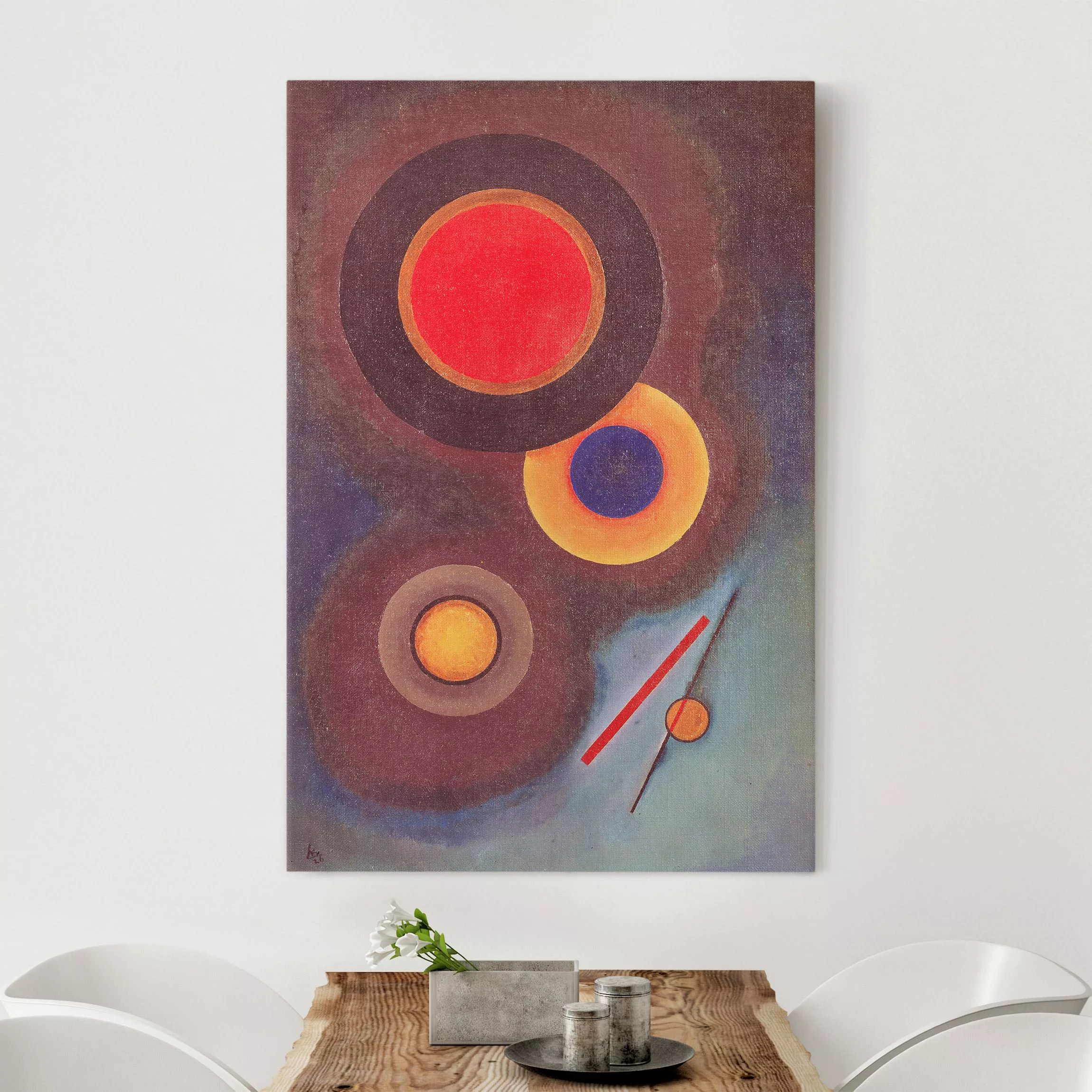 Leinwandbild Kunstdruck - Hochformat Wassily Kandinsky - Kreise und Linien günstig online kaufen