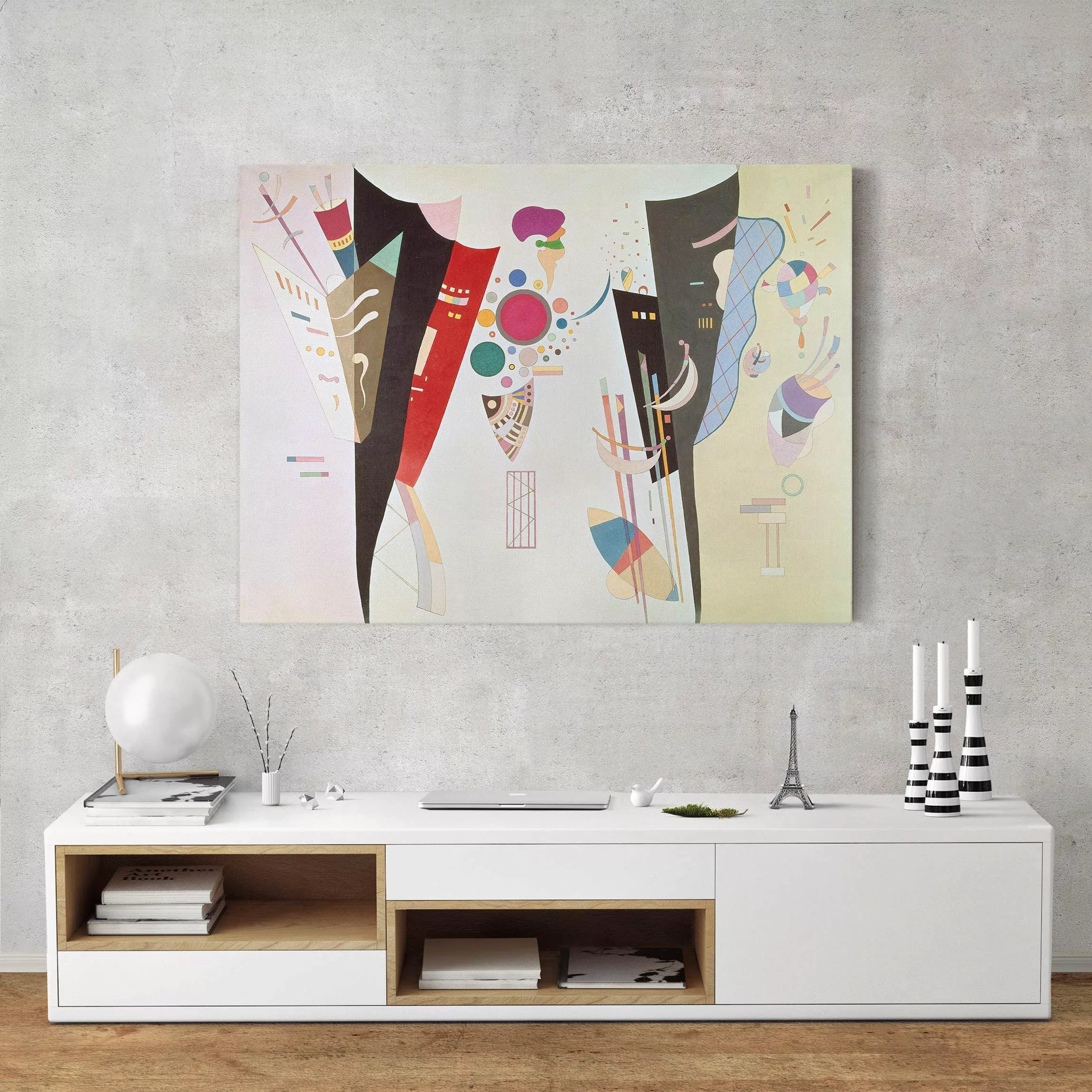 Leinwandbild Kunstdruck - Querformat Wassily Kandinsky - Wechselseitiger Gl günstig online kaufen