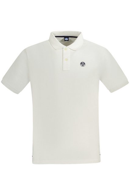 North Sails Poloshirt Herren Kurzarm-Poloshirt Weiß mit Applikation und günstig online kaufen