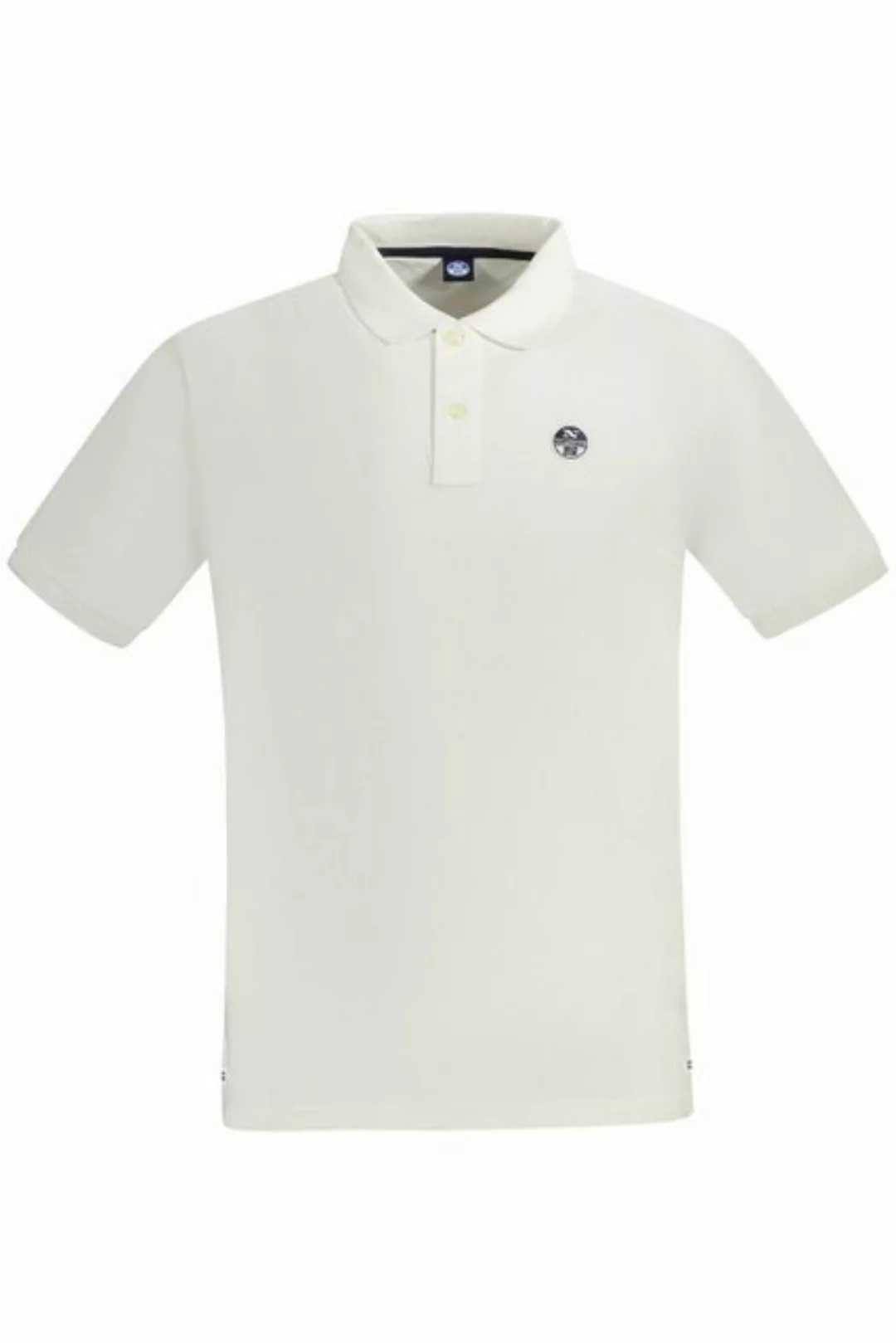 North Sails Poloshirt Herren Kurzarm-Poloshirt Weiß mit Applikation und günstig online kaufen