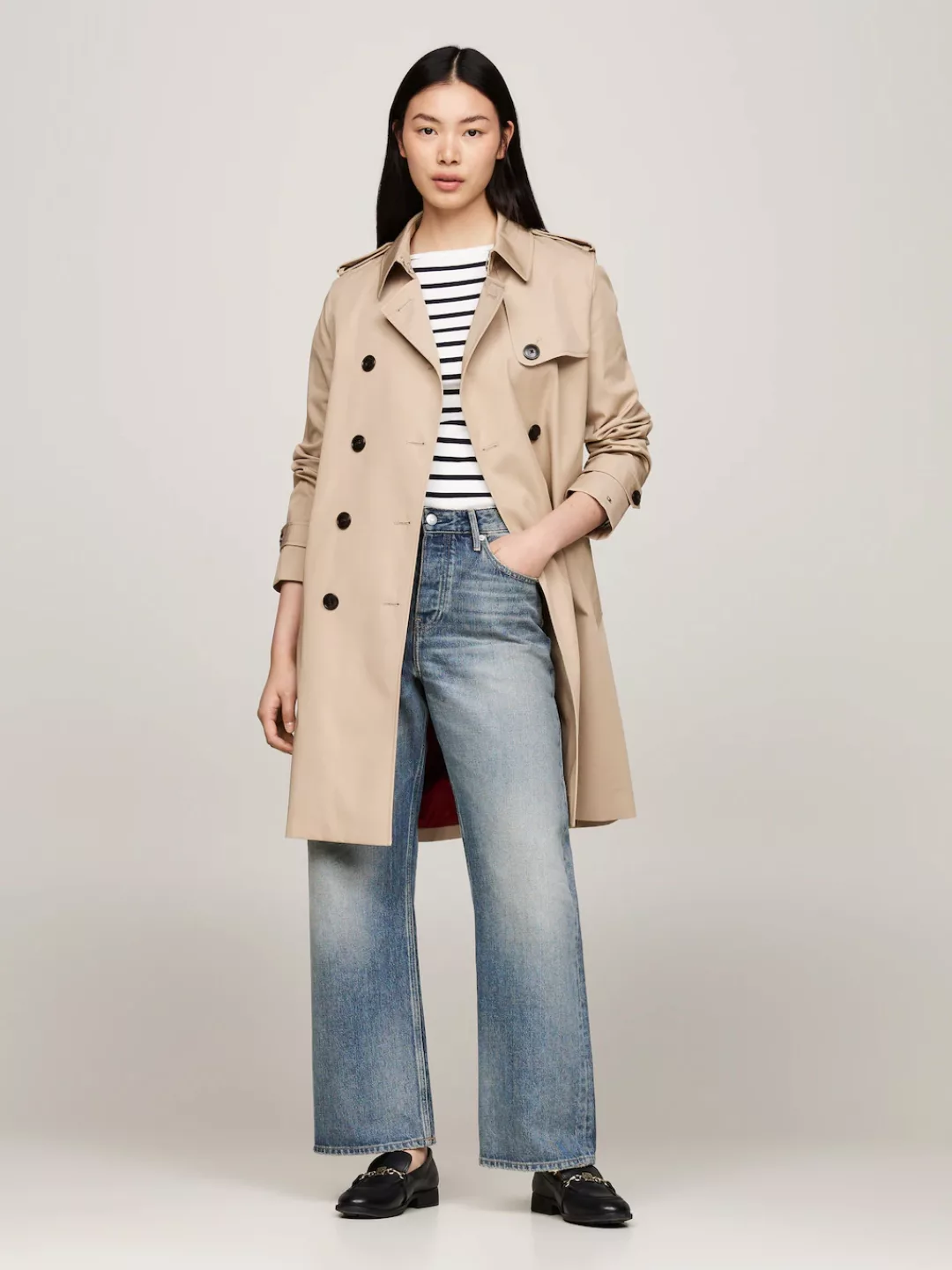 Tommy Hilfiger Trenchcoat COTTON DB SLIM FIT TRENCH mit den typischen Trenc günstig online kaufen