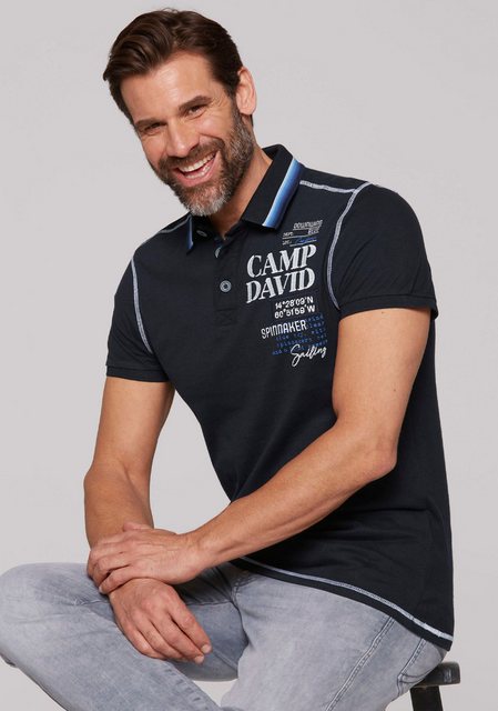 CAMP DAVID Poloshirt mit Logo-Applikationen günstig online kaufen