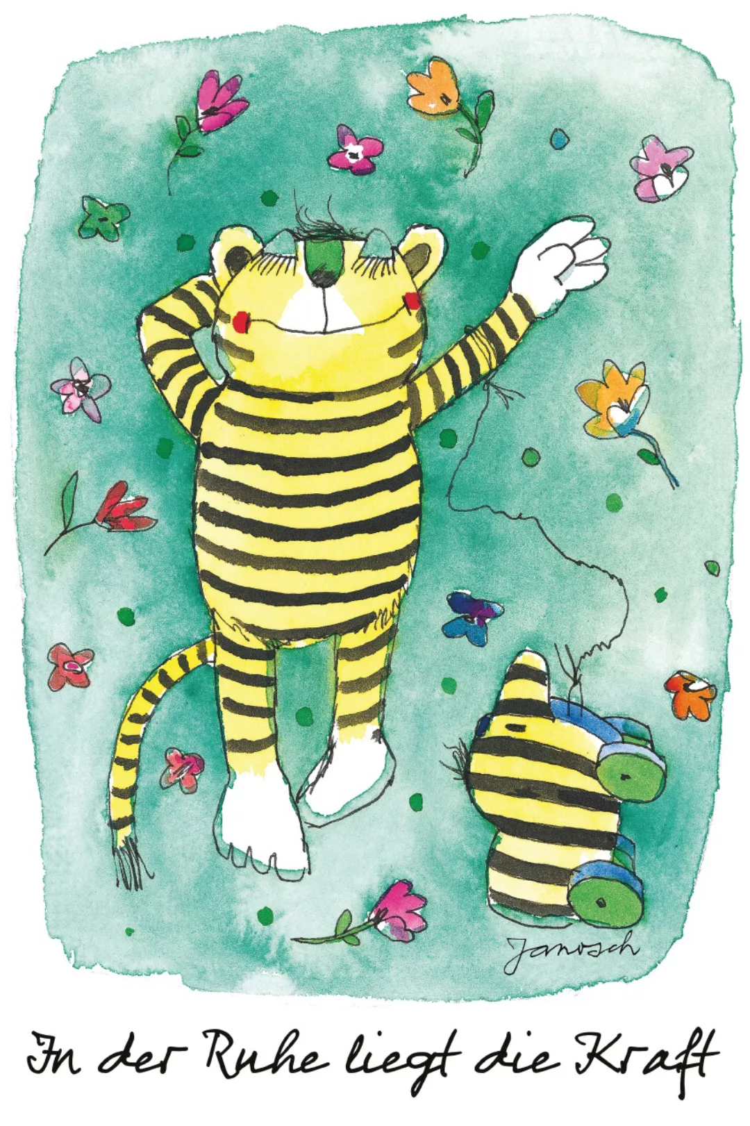 LuckyLinde Wanddekoobjekt "Der kleine Tiger - In der Ruhe...", (1 St.), Exk günstig online kaufen