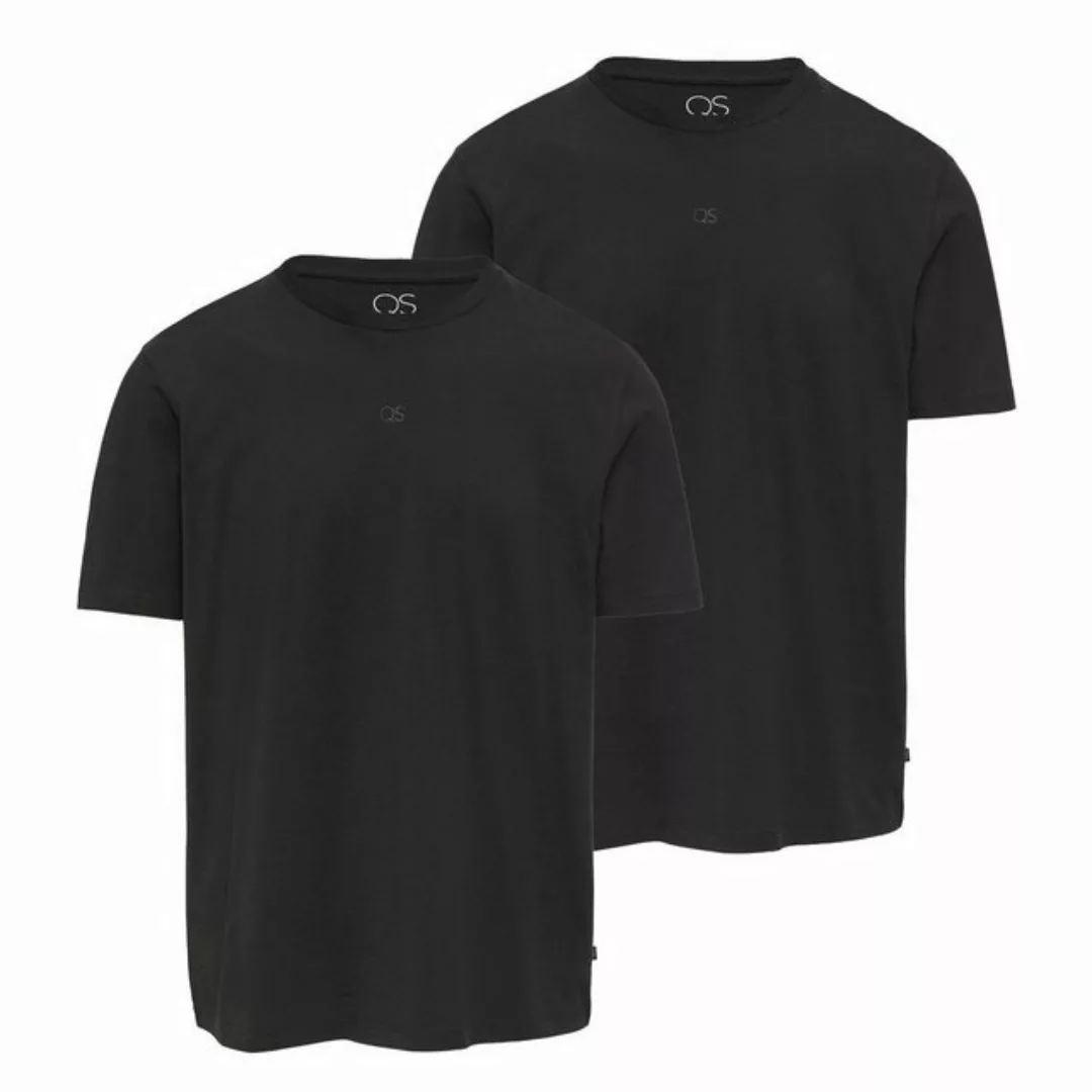 QS T-Shirt Basic (2-tlg) Rundhals, kurzarm, Logo, im 2er Pack günstig online kaufen