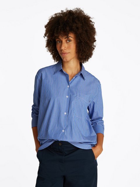 Tommy Hilfiger Hemdbluse ESS POPLIN EASY FIT SHIRT im Streifenmuster günstig online kaufen